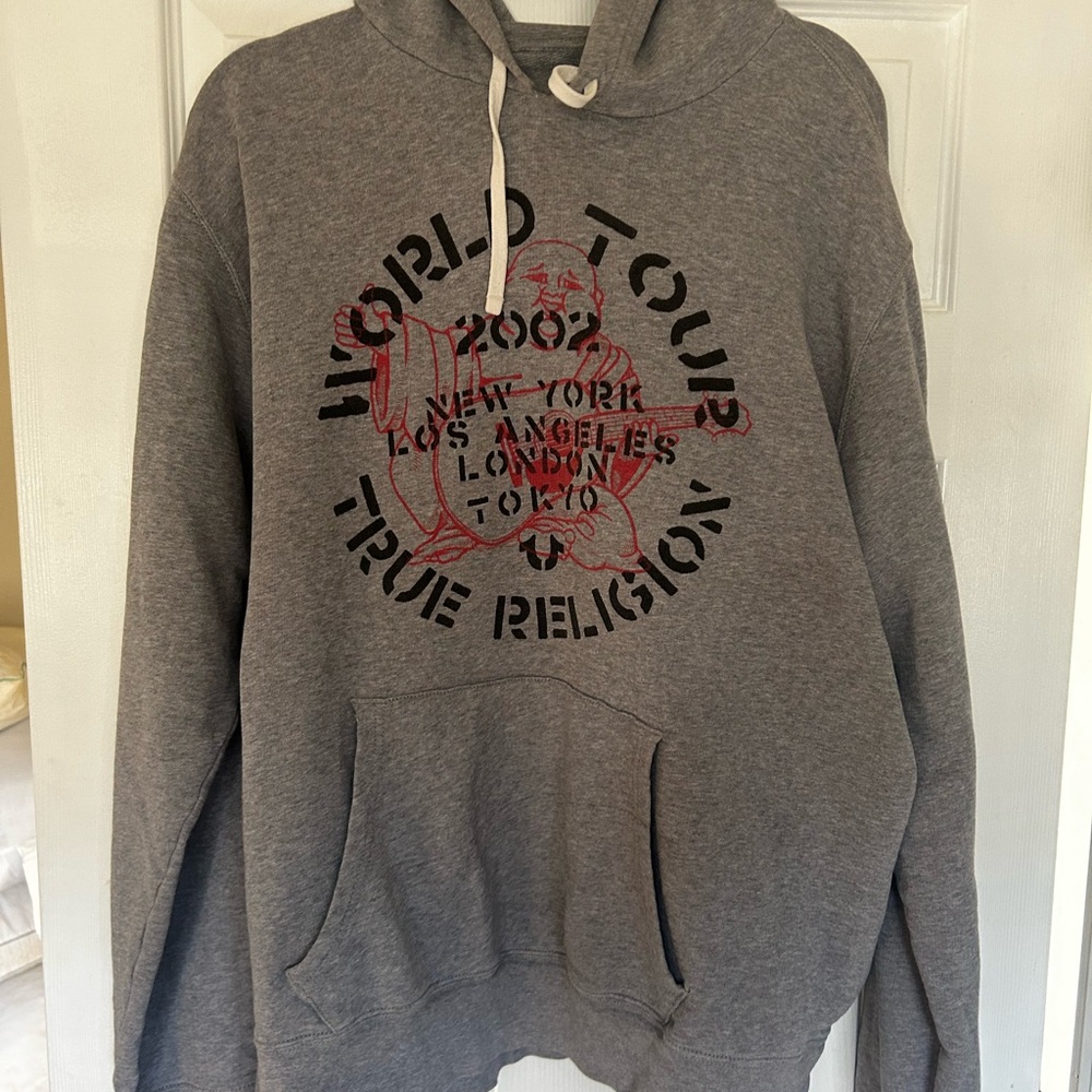 True Religion Gray Hoodie for Men